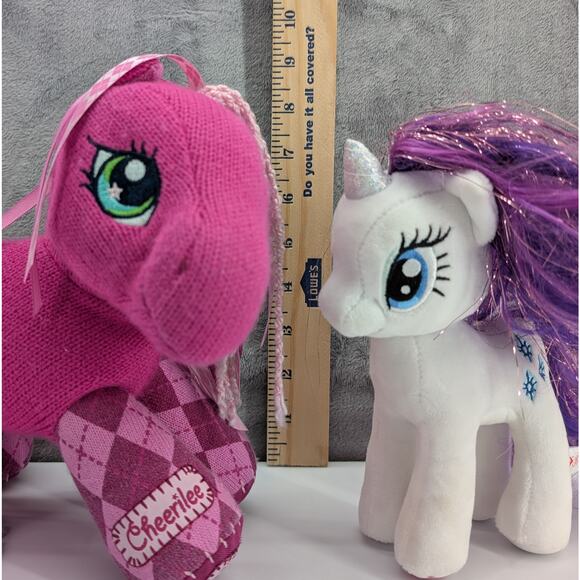 2 MLP soft plush Cheerilee 2007 & Sparkle Rarity 2017 unicorn my little pony - Picture 2 of 15
